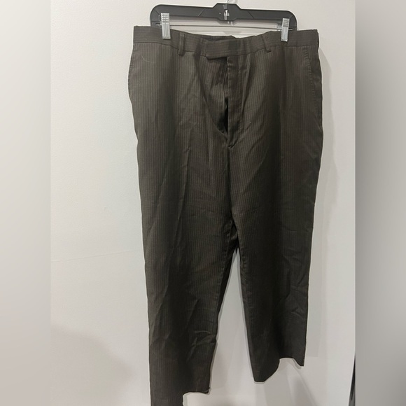 Kenneth Cole grey striped pants suit coat and pants size 44R - Picture 8 of 11